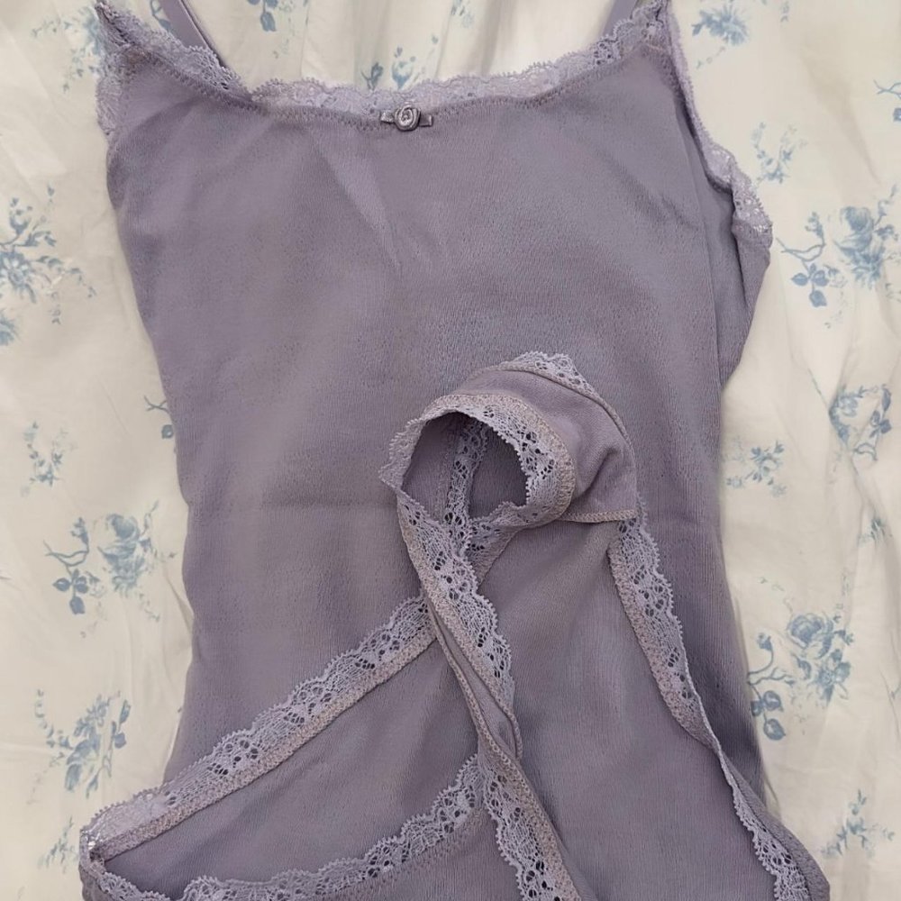 skims lace pointelle cami bodysuit purple discontinued and unavailable online
